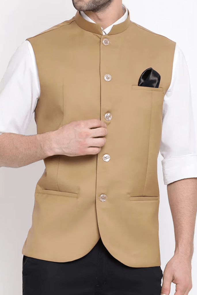 Buy WAGRE OUTFIT Men's Woolen Festive Jacket | Traditional Woolen Blend  Solid Jacket Waistcoat | Classic Ethnic Sleeveless Coat for Formal (Medium,  Cream) at Amazon.in