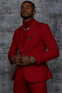 Red Suit Man Wedding Suit Red Bespoke Suit Red Classic Wear Sainly