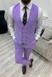 Purple Waistcoat Mens Wedding Event Wear Formal Wear Light Purple Groomsmen Gift For Him