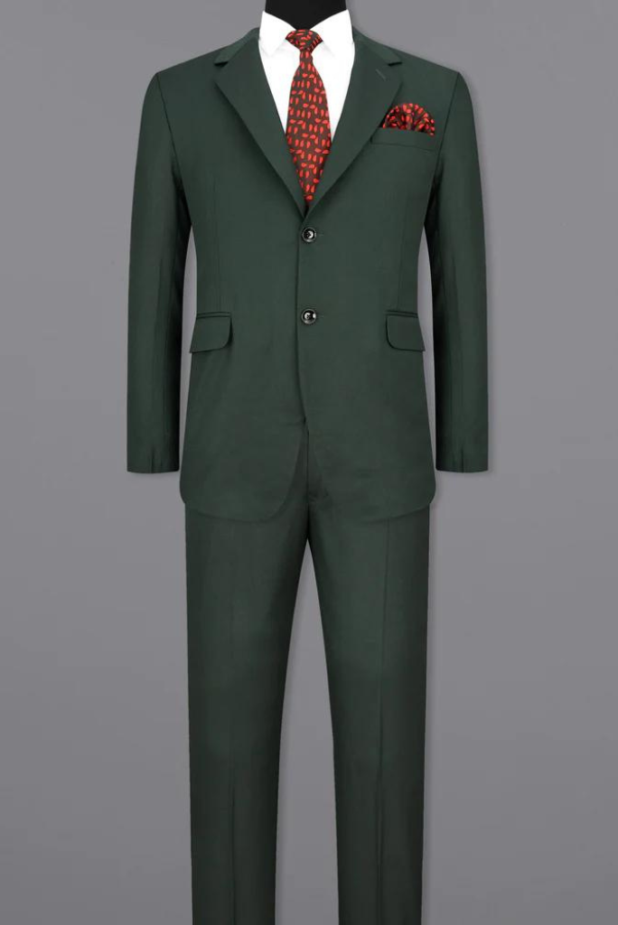 GREEN FORMAL SUIT Elegant Fashion Suit Green Two Piece Wedding Wear Gift  Formal Fashion Suit Men Green Suit 