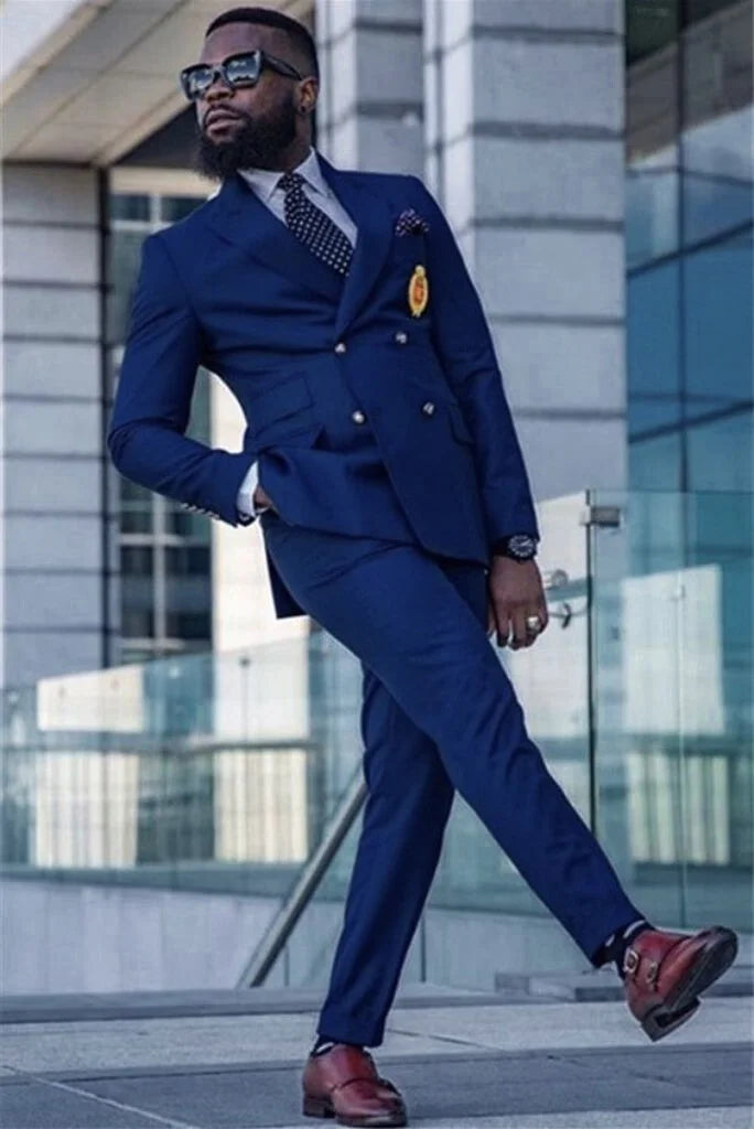 Stylish Mens Royal Blue 3 Piece Suit At Sainly SAINLY