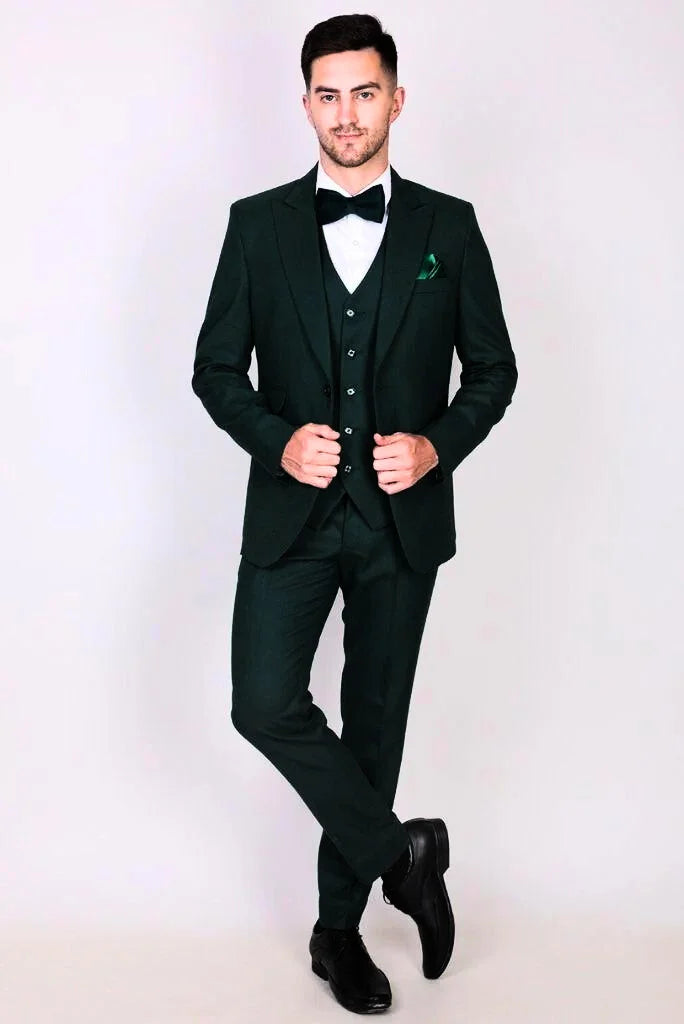 Men Suit Green Tweed Green Suit Winter Wedding Outwear Bespoke Sainly