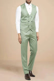 Men 3 Piece Suit Green Slim Fit Suit Elegant Wedding Suit Sainly