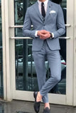 Three Piece Suit Mens Sky Blue Suit Weeding Elegant Suit Sainly