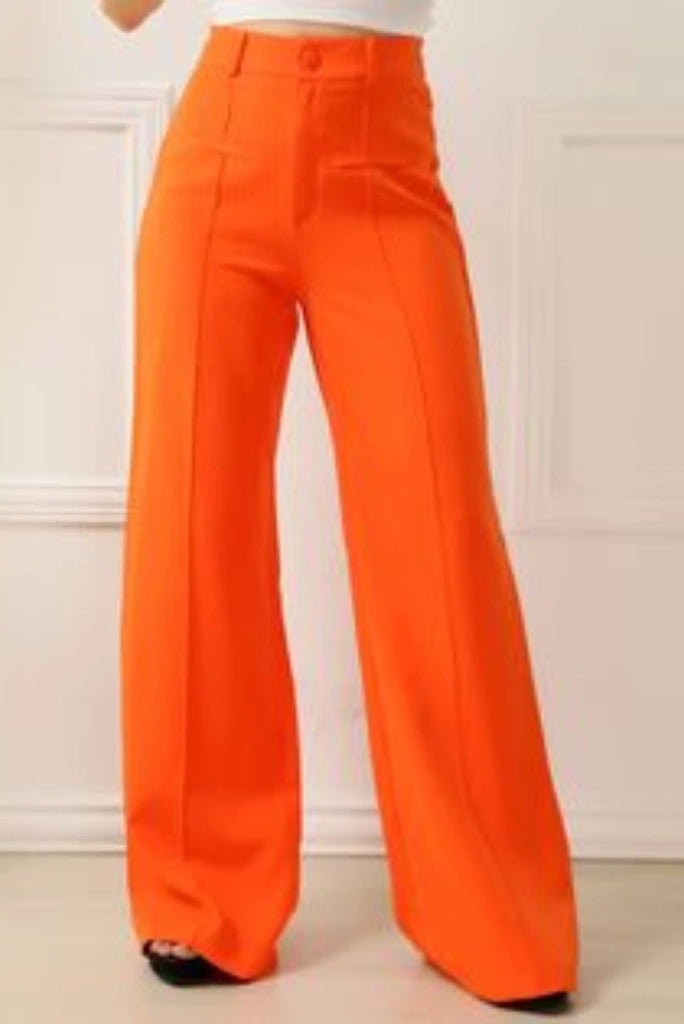 women-orange-simple-decent-trouser-with-side-pocket