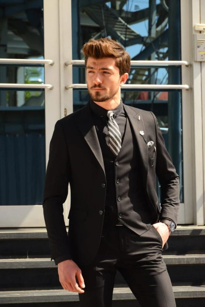 Leonardo Collection - Slim Fit Tuxedo 2 Buttons 3 Piece Burgundy Suit |  Suits Outlets Men's Fashion