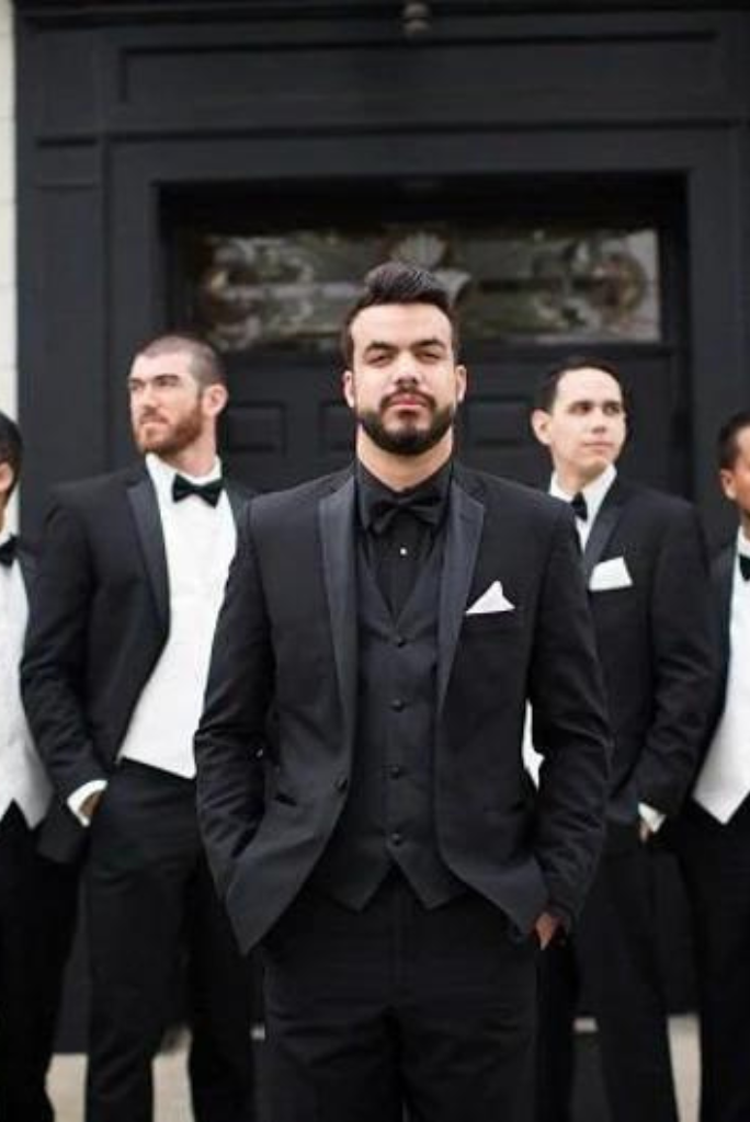 Suits for Men, Black Suits, Black Three Piece Wedding Suit, Formal