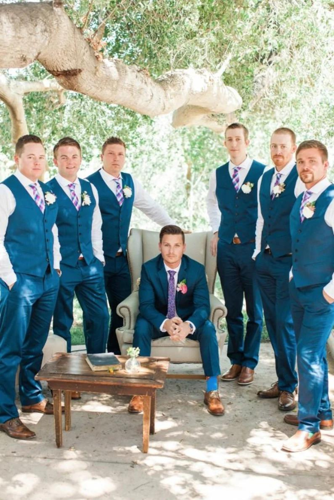 Groomsmen attire hot sale navy blue