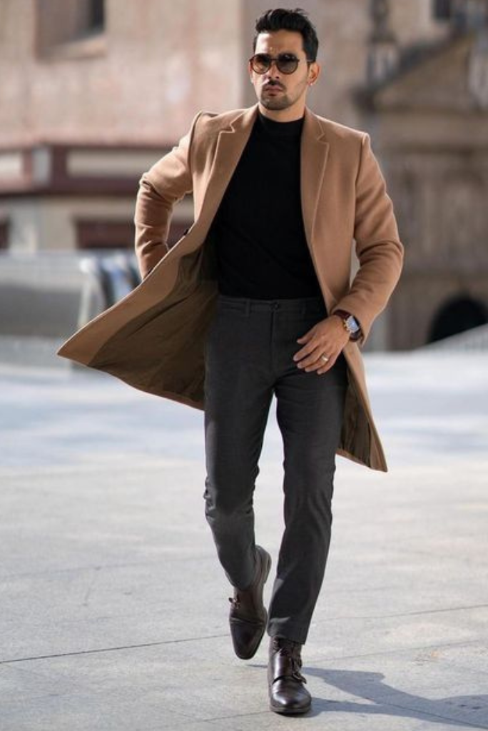 Milano Moda Tan Herringbone Long Jacket Suit Vested Church Suits 2913V