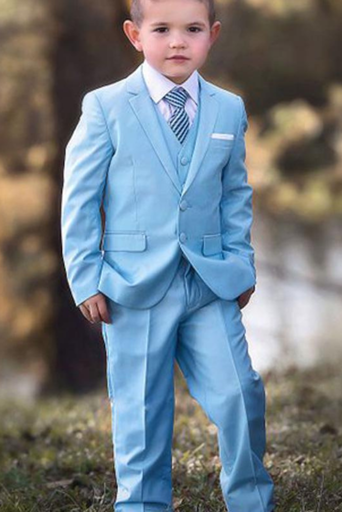 Boys Navy Blue Suit 5-Piece Set by Perry Ellis for Kids Teen Children -  Wedding | Perfect Tux