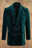 Men Smoking Jacket Frog Closure Jacket Velvet Jacket Sainly