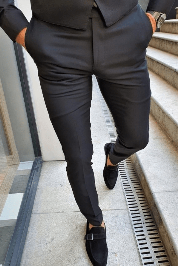 Cotton Slim Fit mens formal trousers Machine wash Size 34
