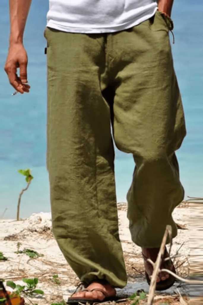 White Cargo Shorts Male Summer Casual Solid Short Pant Linen Trouser Pocket  Fashion