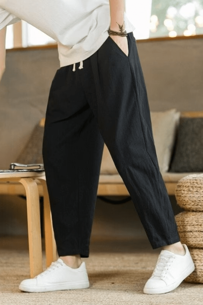 Cotton and linen pants