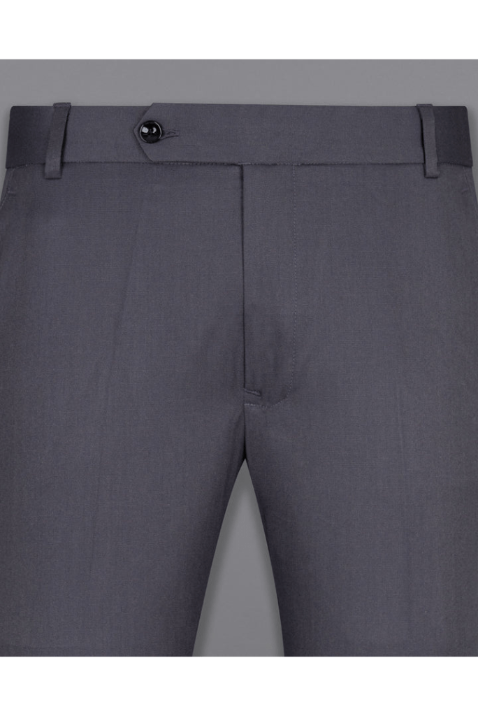 Mati Men's Grey Striped Trousers