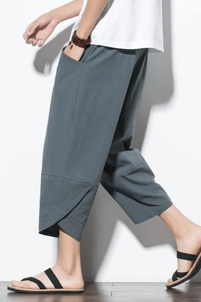Buy Baise Gaba Yellow Daizi Cotton Linen Pant Online  Aza Fashions
