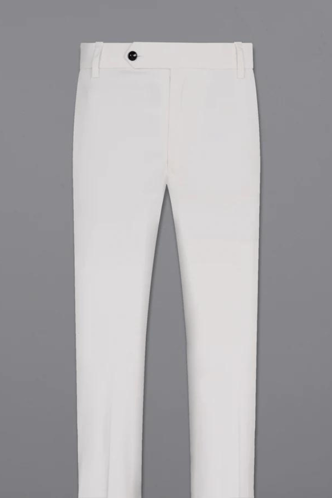 Basic Editions 100% Polyester Solid White Ivory Casual Pants Size