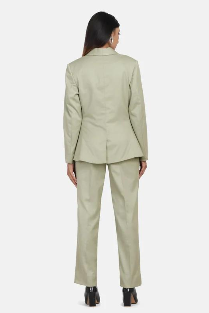 Women Pant Suit, Sage Green, Formal Pant Suit