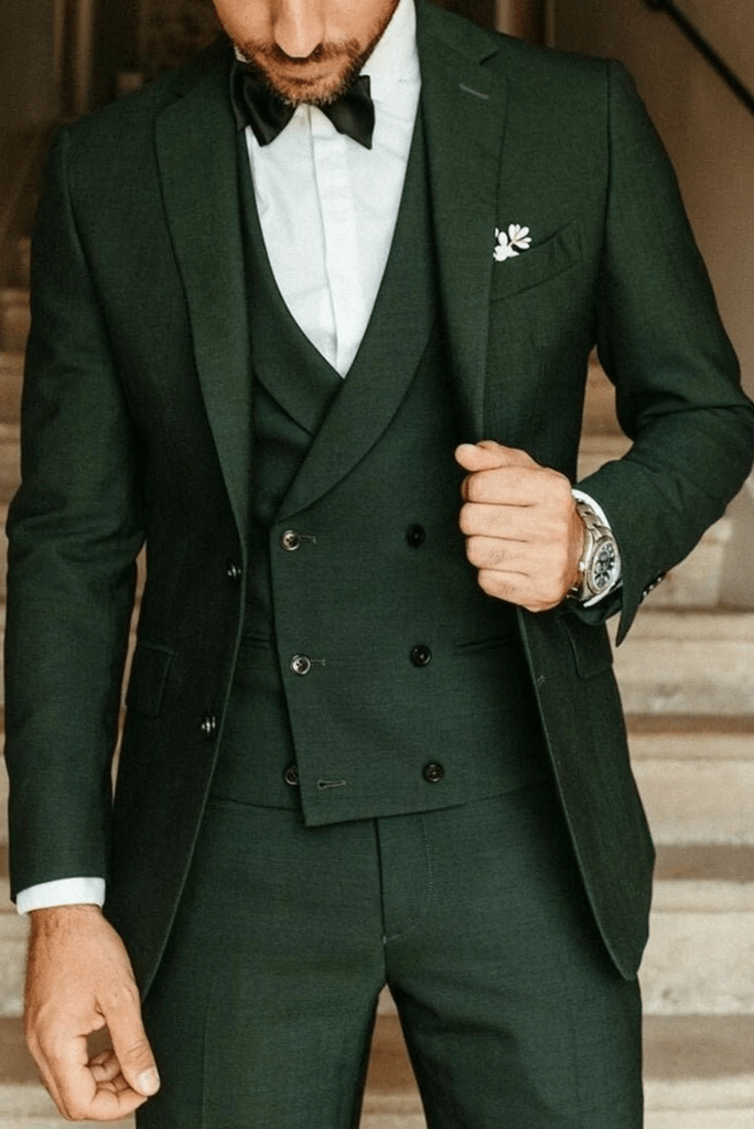 Shop For Emerald Green 3 Piece Suit For Men At Sainly– SAINLY