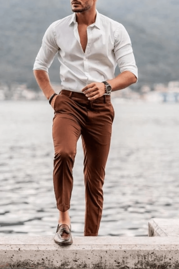 Outfit with Brown Pants, Brown Slacks Outfit